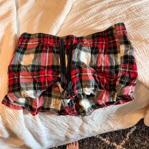 Plaid Red and Black Shorts